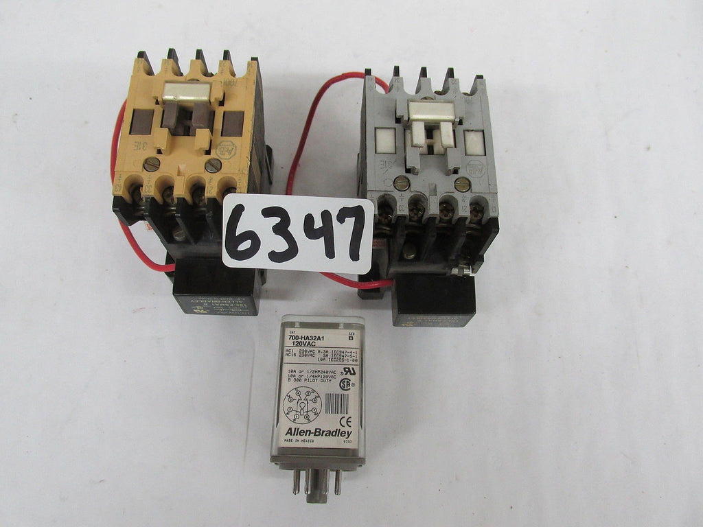 4 Allen Bradley Contactors 2: 700-F310A1 2: 199-Fsma1 And 1: Relay 700-Ha32A1