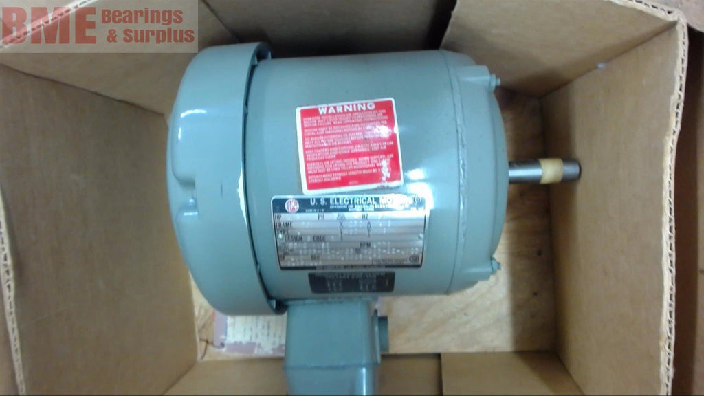 US MOTORS C1050119 1/4 HP AC MOTOR 3 PH 1770 RPM 4 P 230 VOLTS 60 HZ