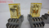 LOT OF 4---IDEC RM2S ICE CUBE RELAY 5 AMP @ 120 VAC, 24 VDC COIL