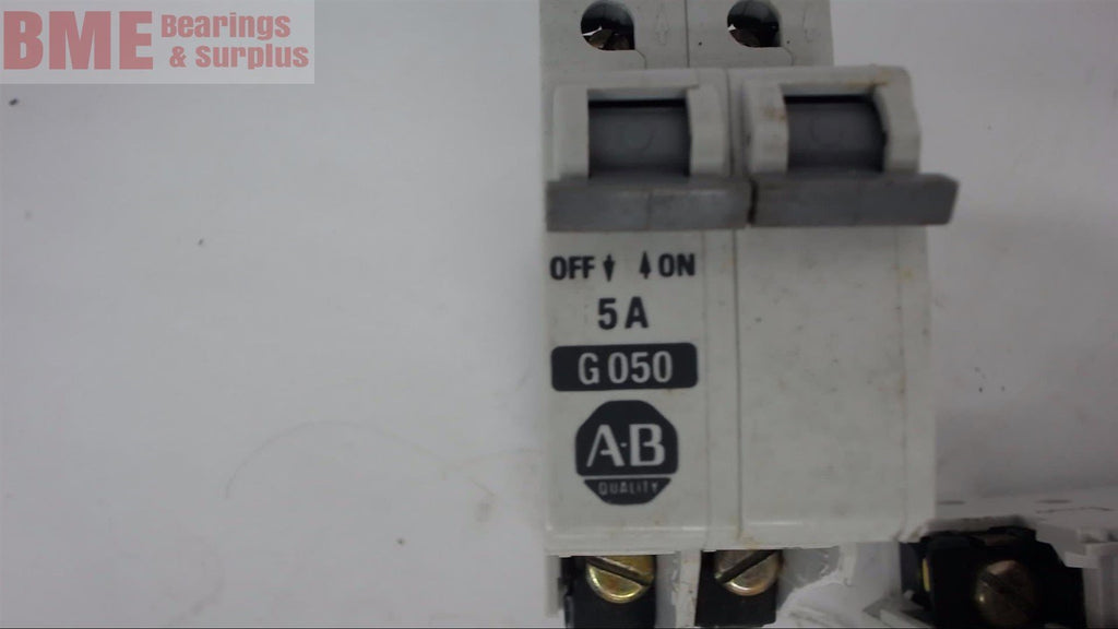 LOT OF 2---ALLEN-BRADLEY  1492-CB2 5 AMP CIRCUIT BREAKER 480 VOLT 130 VDC