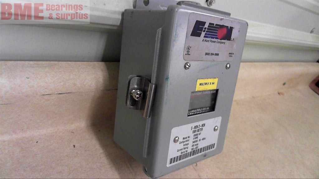 E-MON D-MON 600800 KIT KWH METER 4 WIRE 346/600 VOLTS : 50-400 HZ 800 AMPS