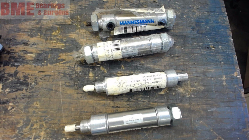 LOT OF 4---REXROTH M-8DXP-10 PNEUMATIC CYLINDER 250 PSI