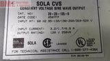 EGS SOLA CVS 23-23-125-8 TRANSFORMER INPUT : 60 HZ @ 95-130/190-260/360-520 V