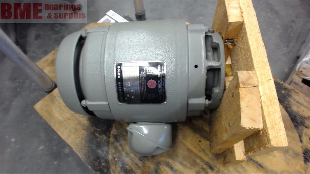 US MOTOR R-2494-00, 1 HP AC MOTOR 220/440 VOLTS, 1150 RPM, 6P, 184C FRAME,