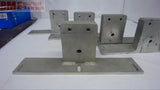 LOT OF 5--MOUNTING BRACKETS 11"L X 2-1/4" W X 1/4", STEEL CONSTRUCTION