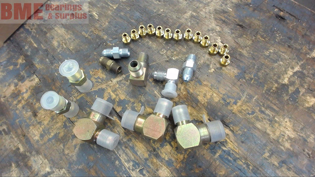 LOT OF ASSORTED PIPE FITTINGS AND COUPLING VARIOUS SIZES