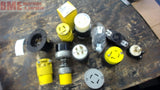 LOT OF ASSORTED RECEPTACLES AND PLUGS VARIOUS AMPERAGE