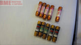 LOT OF 10 --- 40 AMP 250 VOLT FUSES GOULD AND FUSETRON