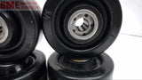 LOT OF 4 --- WHEELS 3" OD X 1.65" WIDE, 1/2" OD BUSHING X 3/8" BORE