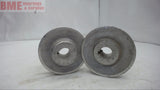 LOT OF 2 -- ALUMINUM SINGLE GROOVE PULLEYS 3 1/4" OD, 3/4" BORE