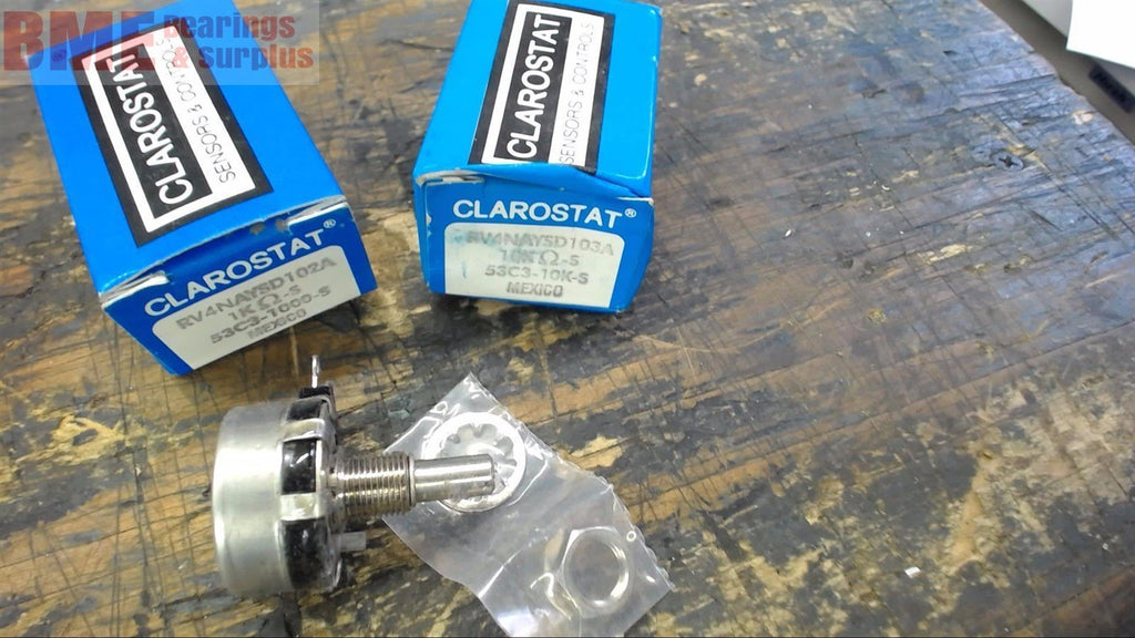 LOT OF 2 -- CLAROSTAT POTENTIOMETER 1EA RV4NAYSD102A, 1EA RV4NAYSD103A