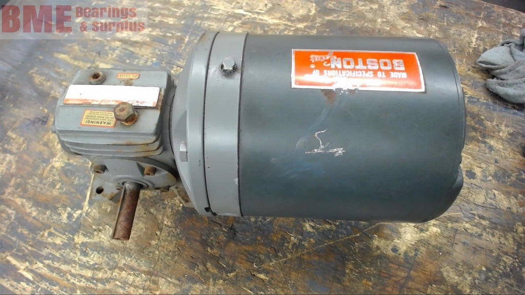 GENERAL ELECTRIC 5K42JG10 1/2 HP GEAR MOTOR, 208-220/440 VOLTS, 5:1 RATIO