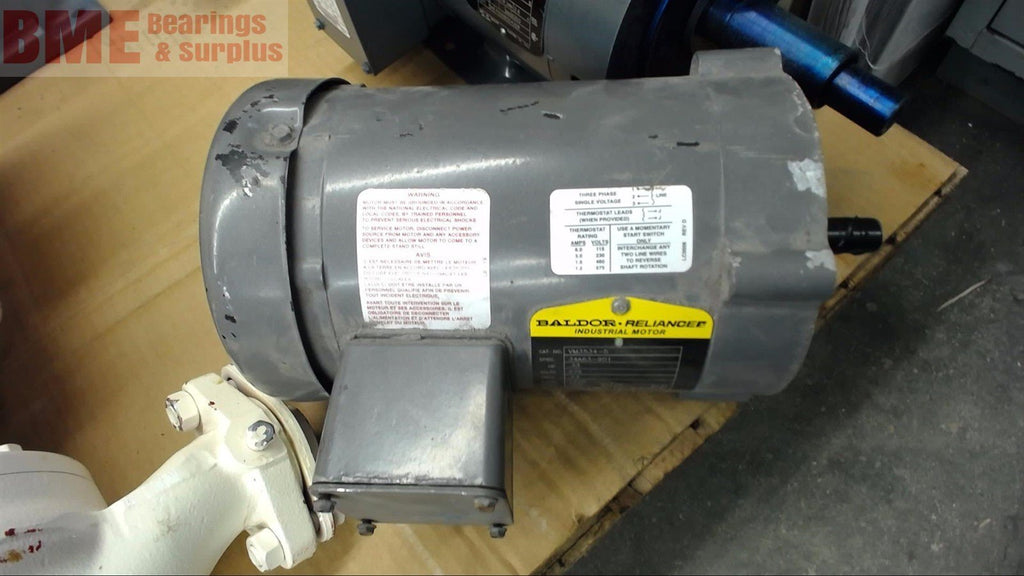 BALDOR VM3534-5 .33 HP AC MOTOR 575 VOLTS, 1725 RPM, 4P, 56C FRAME