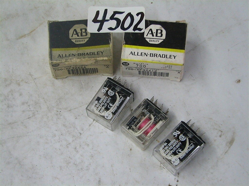 5 Allen-Bradley Control Relays - 700-Hf32Z24  - 700-Hf32Z12 - 700-Hc24A1 - 9620T