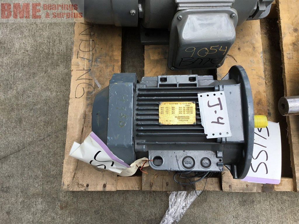 ABB M3SS121M 4.60 KW AC MOTOR460-580 VOLTS, 1720 RPM, 4P, 8.4 AMPS