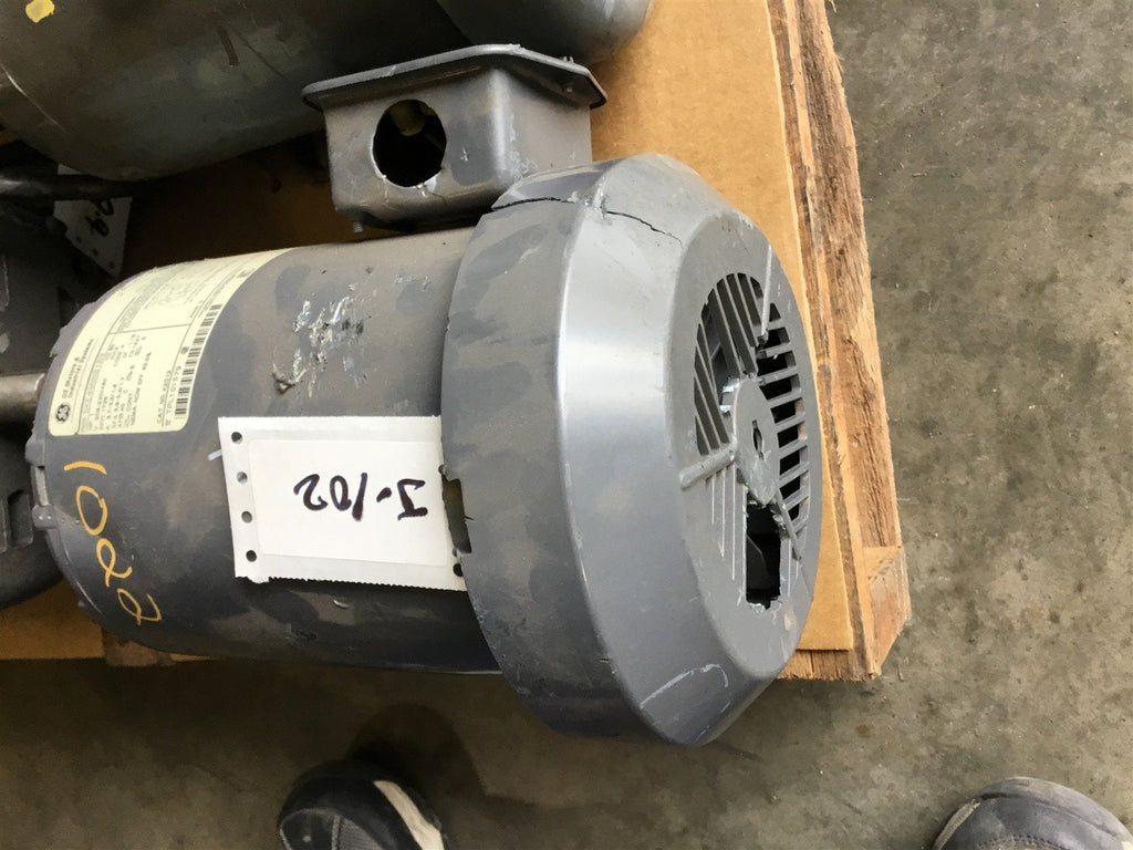 GE 5KE49NN8189 1 HP AC MOTOR 208-230/460 VOLTS 1725 RPM, 4P, 143T FRAME