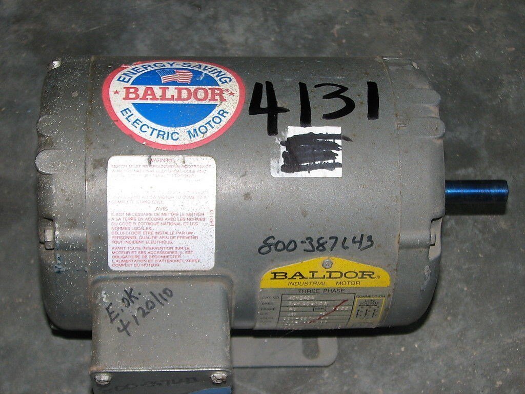 Baldor 1/4 HP  - AOM34554 -208- 230/460 - 48 Frame - 1725 RPM - TENV - New Surpl