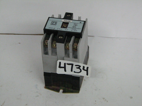 Square D 9998X449840 Relay 120V 8501 Type X 600VAC 20A