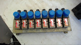 LOT OF 8--NUMATICS 031SA4154 VALVES MOUNTED ON MANIFOLD 150 PSI