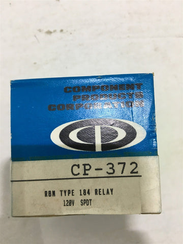 COMPONENT PRODUCTS CORPORATION CP-372 RBM TYPE 184 RELAY LOT OF 2