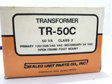 SEALED UNIT PARTS PARTS CO INC TR-50C TRANSFORMER 50VA CLASS 2