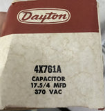 DAYTON 4X761A CAPACITOR 17.5/4 MFD 370VAC