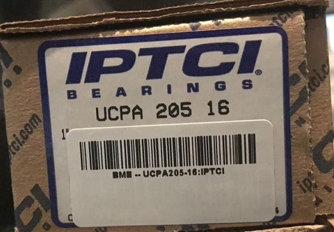 IPTCI UCPA 205 16 BEARING IPTCI TAPPED BASE PILLOW BLOCK BRG SET SCREW