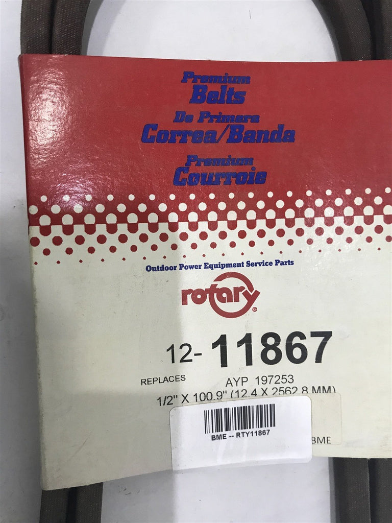 ROTARY BELT 12-11867 REPLACES AYP 197253