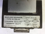 CUTLER-HAMMER TYPE M RELAY D26MB 10 AMP 600 VAC