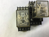 LOT OF 2-- ALLEN-BRADLEY 700-HC14Z24 RELAY 24VDC WITH BASE