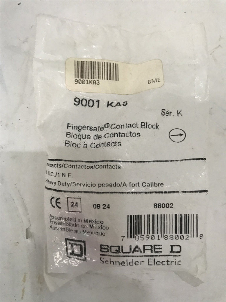 SCHNEIDER ELECTRIC Square D 9001KA3 Contact Block