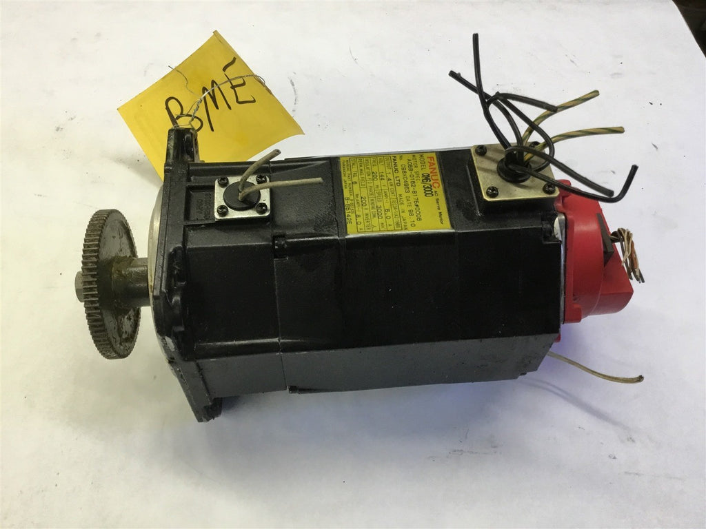 FANUC A06B-0162-B175#0006 1.4 KW AC SERVO MOTOR 144 VOLTS, 3000 RPM, 200 HZ