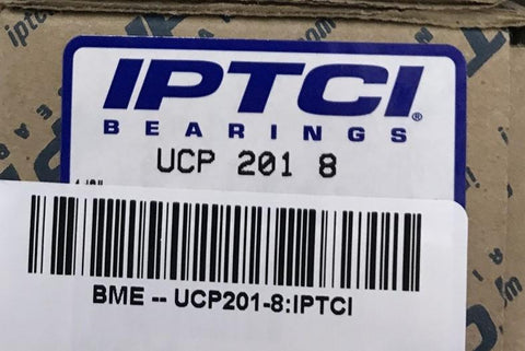 IPTCI UCP201-8 Pillow Block Bearing 1/2" Bore 2 Bolt Solid Base