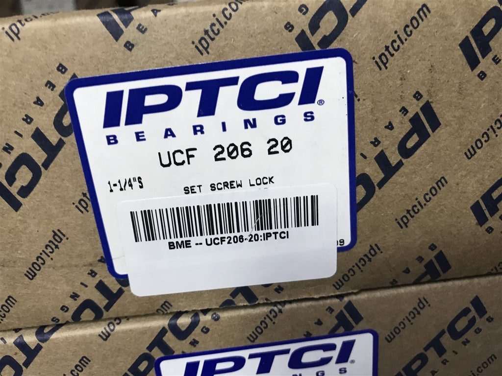 IPTCI UCF 206 20 1 1/4" Bore-4 Bolt Flange Block Mounted Bearing Unit