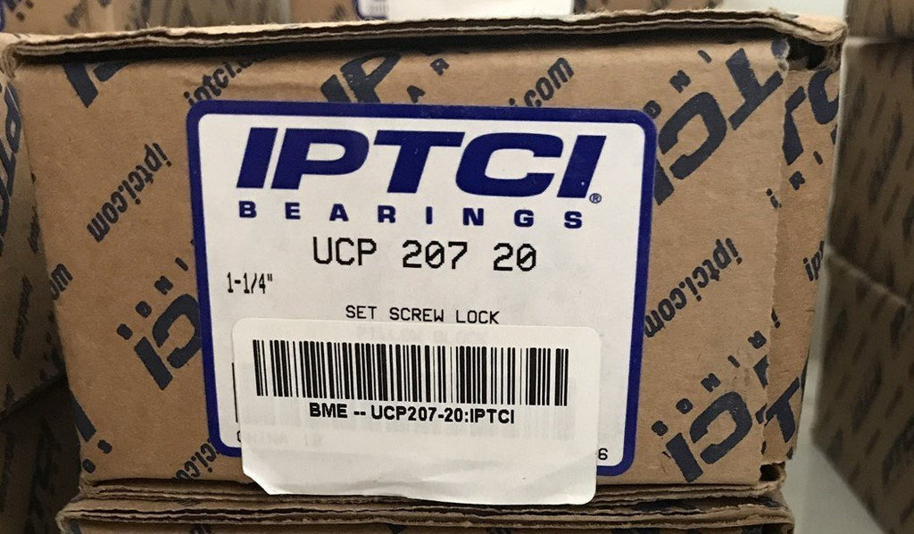 IPTCI UCP 207 20 1-1/4" Pillow Block Two-Bolt Bearing 1.2500"