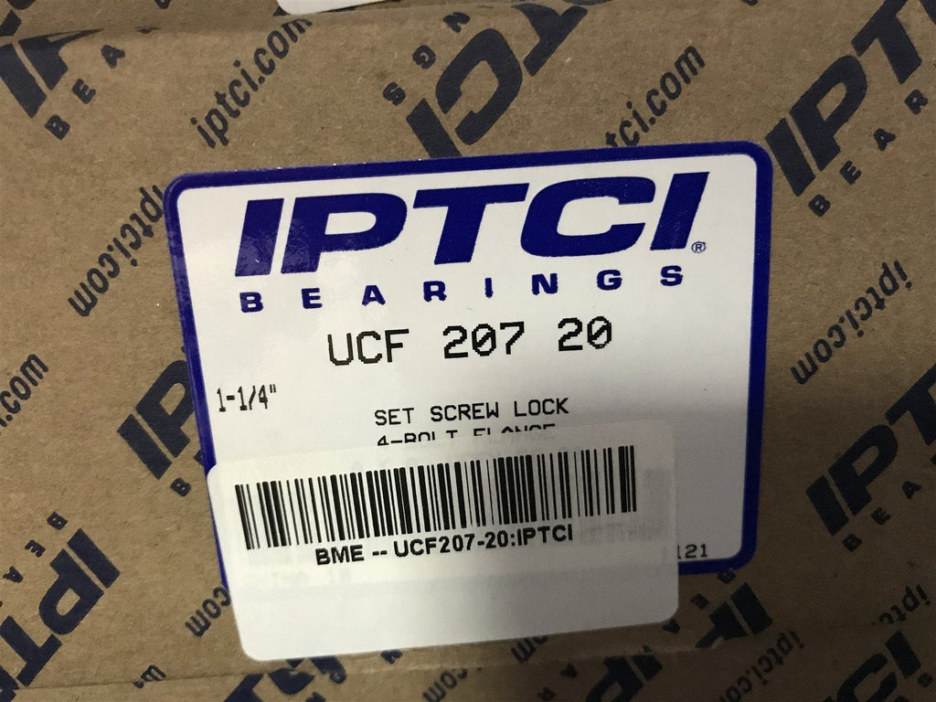 IPTCI UCF 207 20 1 1/4" Bore - 4 Bolt Flange Block Mounted Bearing Unit