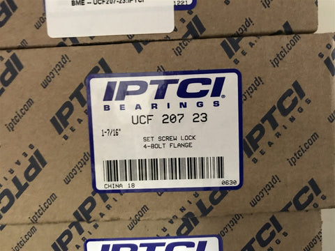 IPTCI UCF 207 23 1 7/16" Bore - 4 Bolt Flange Block Mounted Bearing Unit