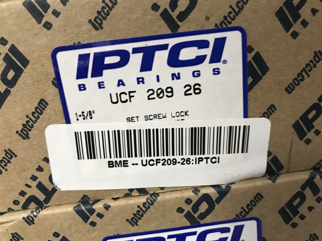 IPTCI UCF 209 26 1-5/8" Square 4 Bolt Flange Block Mounted Bearing Unit