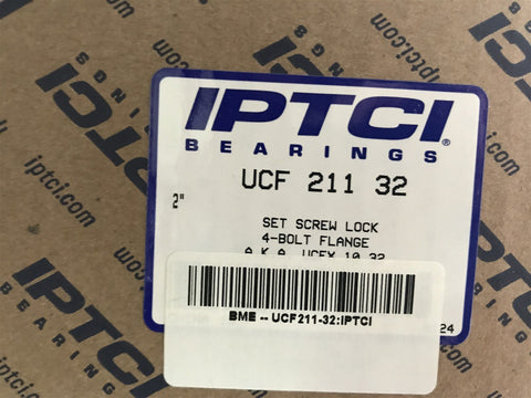 IPTCI UCF 211 32 2" Square 4 Bolt Flange Bearing