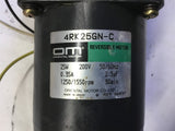 ORIENTAL MOTOR 4RK25GN-C 25 WATT, 0.35A 1250/1550 RPM, 200 VOLTS