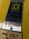 SQUARE D 30 AMP FUSIBLE SAFETY SWITCH 480 V @ 5 HP, 600 VAC MAX