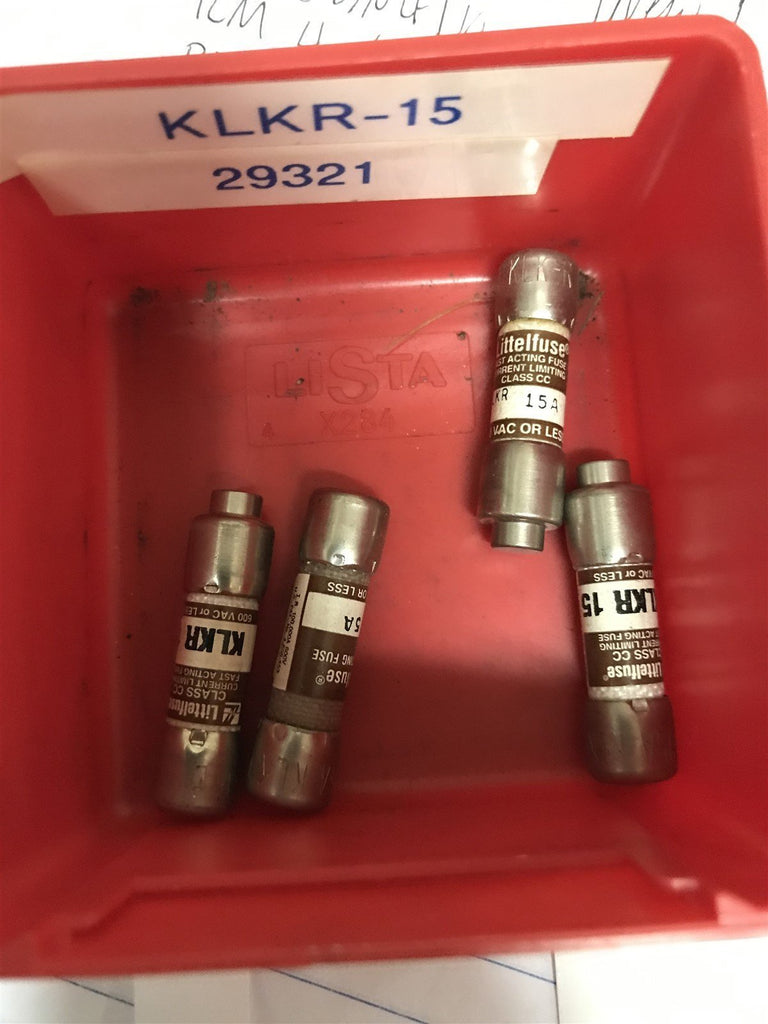 LITTELFUSE KLKR 15 LOT OF 4 FUSES