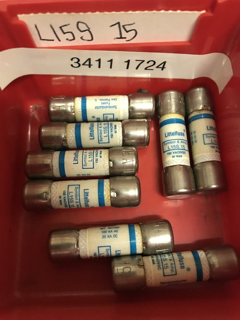 LITTELFUSE L15S 15 LOT OF 8 FUSES