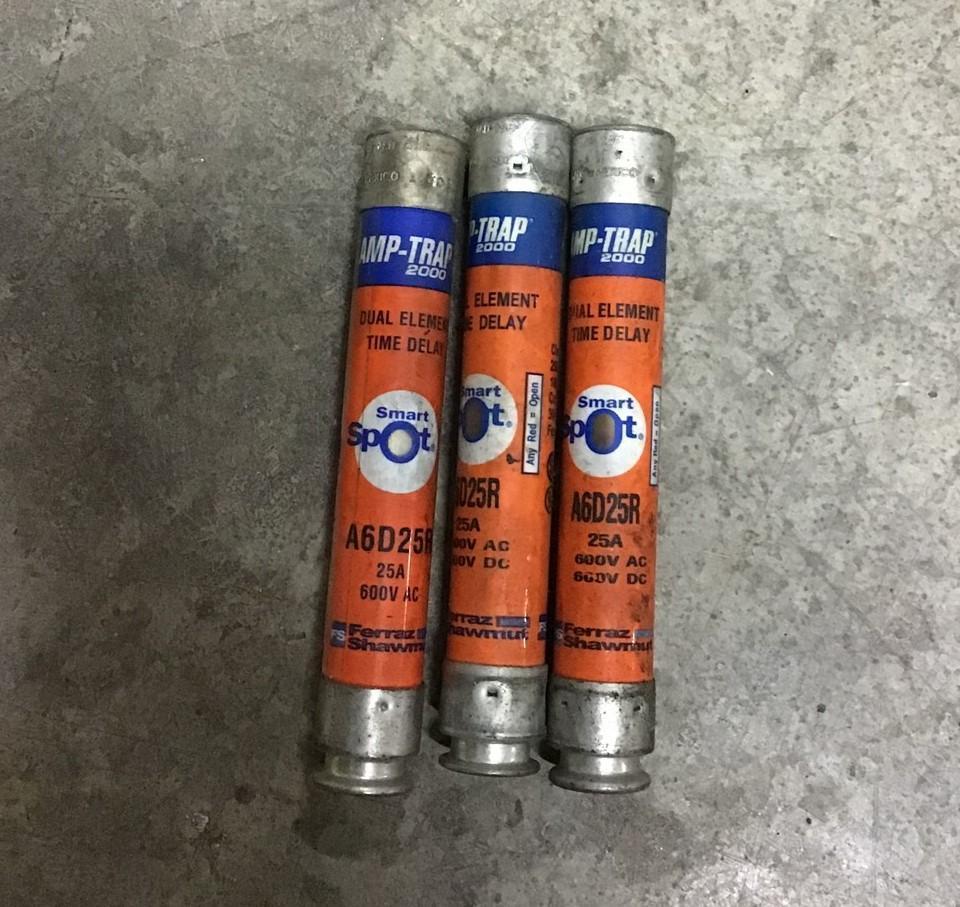 GOULD A6D25R LOT OF 3 FUSES