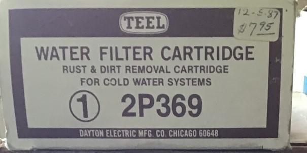 TEEL WATER FILTER CATRIDGE 2P369