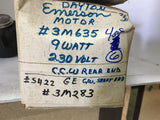 DAYTON 3M635 9 WATT 230 VOLT MOTOR