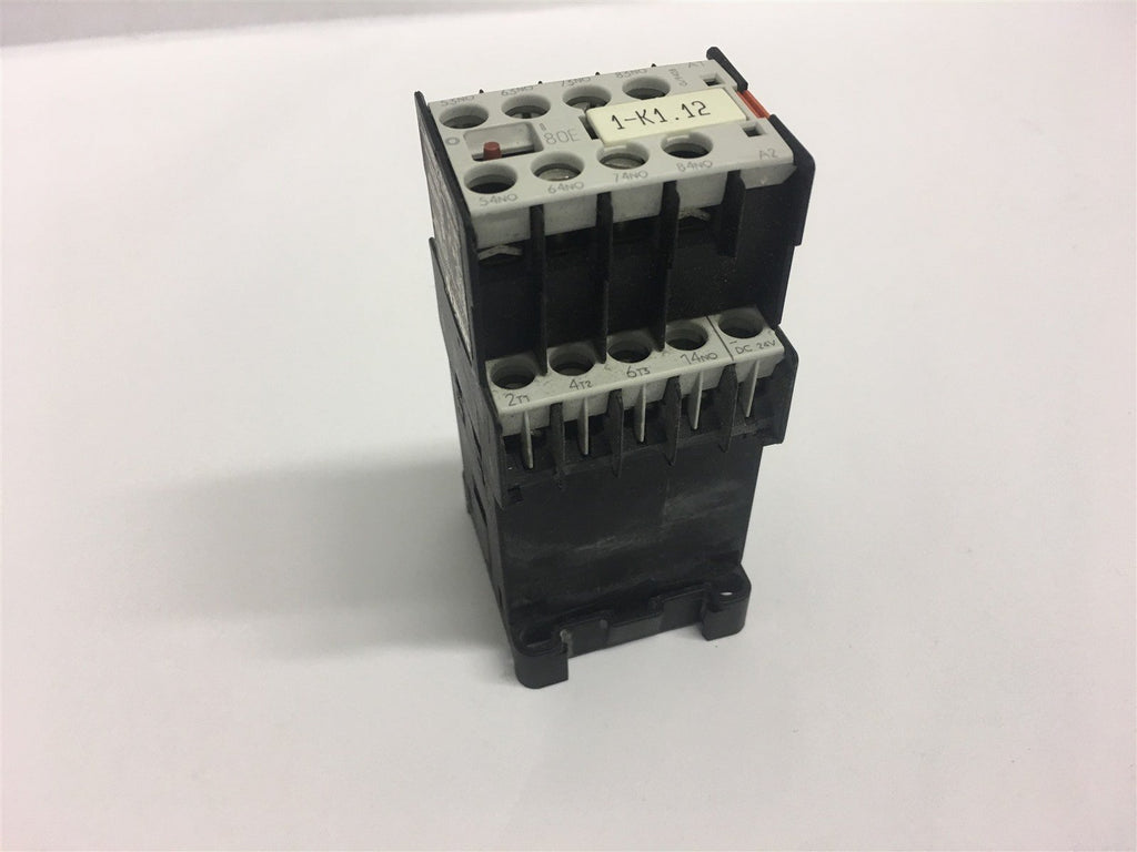 SIEMENS 3TF2010-0BB4 CONTACTOR 460 V @ 5 HP 24 DC COIL W/ 3TX4440-0A