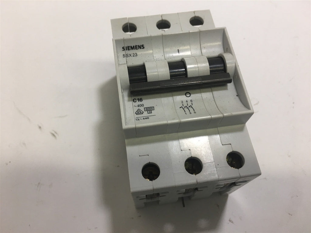 SIEMENS 5SX2 C16 3 POLE BREAKER 480 VOLTS