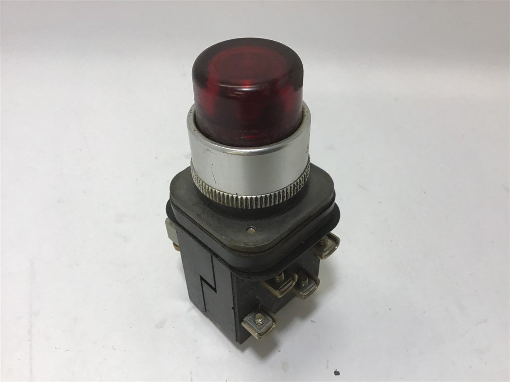 ALLEN-BRADLEY 800T-PT16 ILLUMINATED RED PUSHBUTTON 120 VOLTS 60 HZ