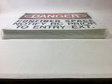 UTC ZZ571 DANGER CONFINED SPACE SIGNE BOX OF 45